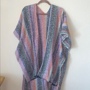 Free People Multicolor Striped Open-Front Women’s Sweater